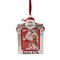 Northlight Embellished "Santa and Me" Photo Frame Christmas Ornament - 3.5" - Silver and Red